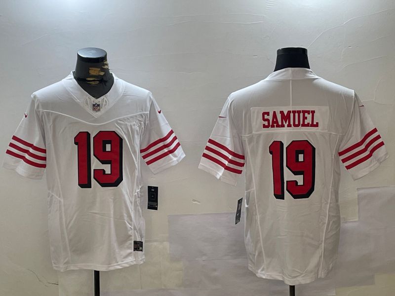 Men San Francisco 49ers #19 Samuel White three generations 2024 Nike Limited NFL Jersey style 1